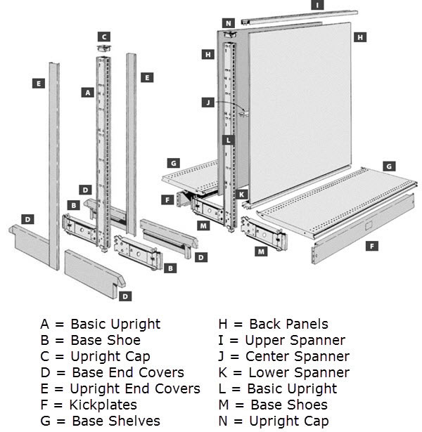 madix shelving parts